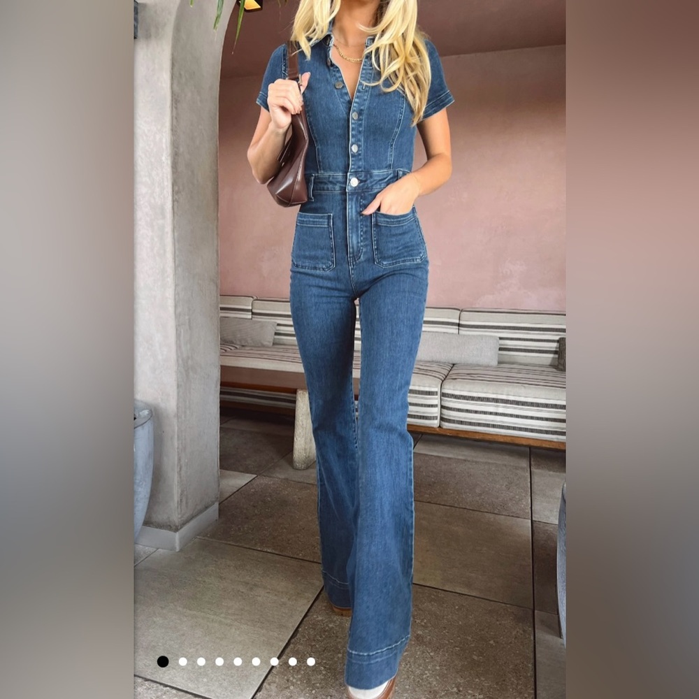 Show Me Your Mumu Everhart Jumpsuit, Lunar Blue, Size L